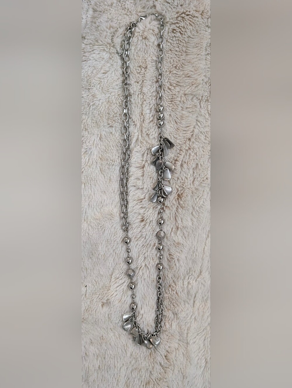 Silver Tone Multi-Chain Necklace Retired Lia Sophia - Variety of Shapes & Layers